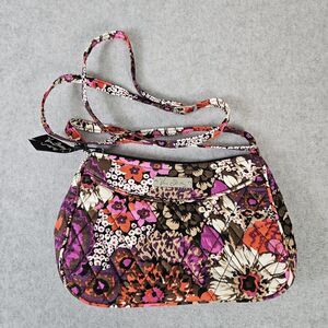 Vera Bradley Rosewood Pink Floral Lizzy Quilt Crossbody Purse Adjustable Strap